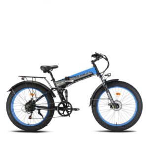Senada Roamer Folding Fat Tire Bike | 1000W 48v 26" Fat Tire Folding Mountain and Touring eBike + Rear Rack & Fender
